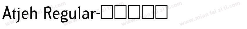 Atjeh Regular字体转换